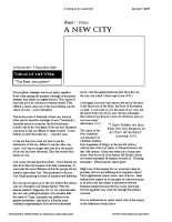 Advent 2009 – Week 1 reflections – A New City