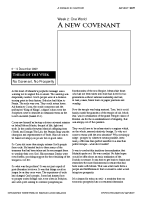 Advent 2009 – Week 2 reflections – A New Covenant