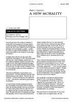 Advent 2009 – Week 3 reflection – A New Morality
