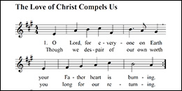 hymn: The love of Christ compels us