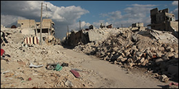 Bomb damage in Syria