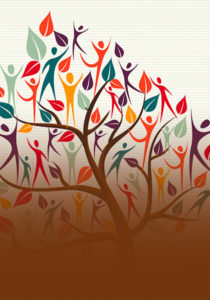 Illustration of people as leaves on a tree