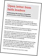 faith leaders' letter