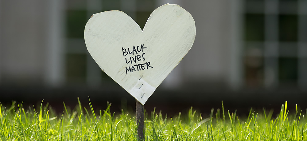 'Black Lives Matter' written on a heart