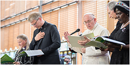 Pope at WCC with Rev Dr Olav Fykse Tveit