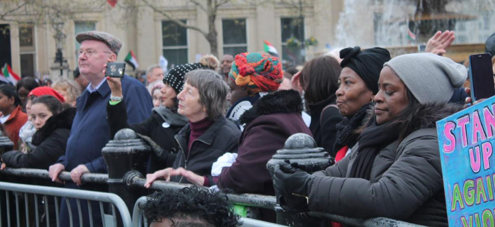 "Standing Together day of Prayer and Action” rally on Trafalgar Square, London on Saturday 6 April 2019