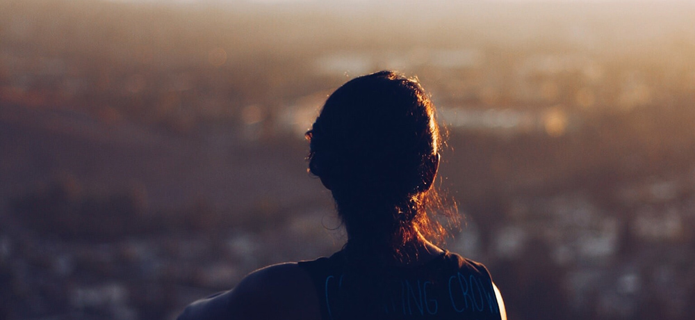 Woman viwing a sunset