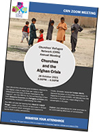 CRN Annual Meeting - Church and the Afghan Crisis flyer