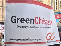 Green Christian banner