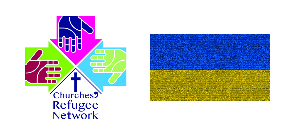 CRN logo and Ukraine flag