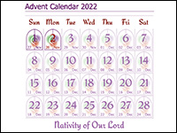Advent calendar for the Irish Catholic Bishops' Conference.