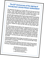 Prayer resources shared on behalf of the Church Leaders Group (Ireland) to help in marking the forthcoming 25th anniversary of the Belfast/Good Friday Agreement.