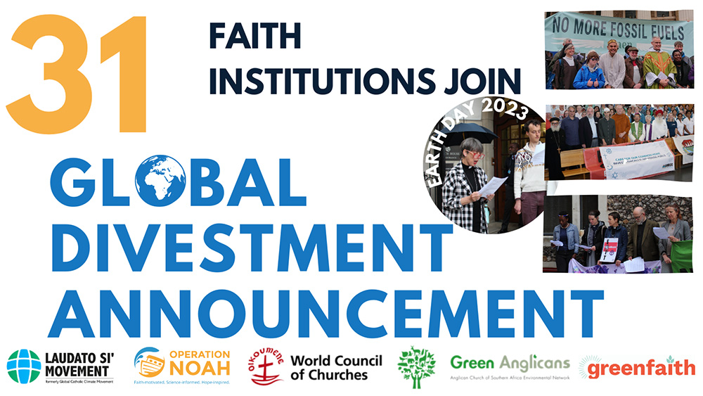 31 faith institutions join global divestment announcement