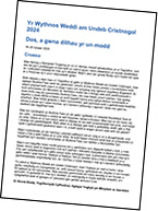 Welsh text only version for Week of Prayer for Christian Unity 2024